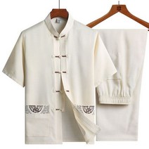 태극권 무술복 주짓수 유니폼 태권도 도복 남성용 전통 중국 의류 세트 성인 쿵푸 린넨 반팔 자수 캐주얼 의상