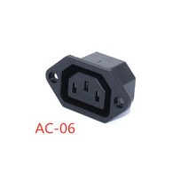 AC 전원 소켓 오순절 로커 스위치 3 핀 빨간색 LED 250V 10A 퓨즈 암수 인렛 플러그 커넥터 2 홀 소켓 마운트 1 개, 11 AC-06