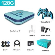 옛날오락기 비디오게임 고전 가정용 게임기 Pawky Box-슈퍼 게임 콘솔 PS1/DC/N64/PSP 50000 + 레트로 플, 04 미국, 05 Green 128G