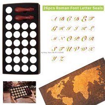 실링왁스세트 12/26 레트로지도 왁스 인감 상자 키트 웨딩 포장 선물 세트 도구 식물 동물 꽃 도매, 05 26pcs Seals Set NO.5