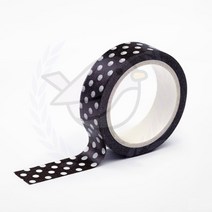새임 마스킹테이프 블랙도트 15MM 인쇄테이프 예쁜테이프 카바링테이프
