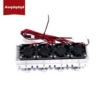 공냉쿨러 288W DC 12V 열전 펠티어 냉동 쿨러 반도체 에어컨 냉각 시스템 온도 컨트롤러 DIY, 한개옵션0