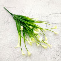 칼라 백합 꽃 꽃다발 조화 실내 야외 사무실 홈 정원 장식 인테리어, 03 WHITE