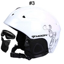스키 스노보드 헬멧 문 전문 여성 남성 초경량 52-64cm 스노우보드, 엘58-61cm, 3 흰색 회색 꽃