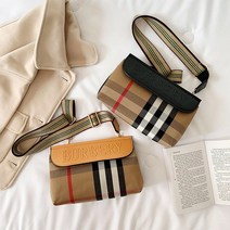 Prosekor 여성 가죽 체크 무늬 숄더백 데일리 직장인가방 빈티지 레터링백