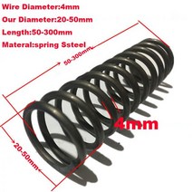 용수철 스프링 블랙 압축 4mm 직경 * 20-50mm 외경 50-300mm, Wire xOut DiaxLength, 4x30x100mm, 1개