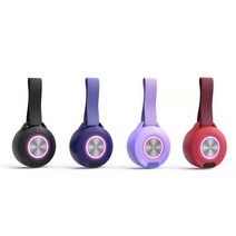 RGB 블루투스 무선 현광 스피커 휴대용 아웃도어 서브우퍼 선물 미니 스피커 인쇄 가능, 레드