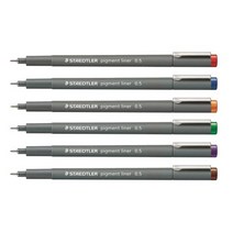 스테들러 피그먼트라이너 308 라인 드로잉펜 0.5mm, 레드 (3)
