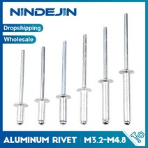 100/50/30pcs 팝 리벳 알루미늄 M3.2 M4 M4.8 돔 헤드 블라인드 스틸 섕크 맨드릴 배기, 03 10mm_01 M3.2  100pcs