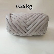 목도리 실 손뜨개 손 뜨개질용 두꺼운 슈퍼 부피가 큰 원사 1KG 크로셰 뜨개질 부드러운 면화 DIY 팔 담요용 로빙 스피닝 232895, 0.25kg 연회색