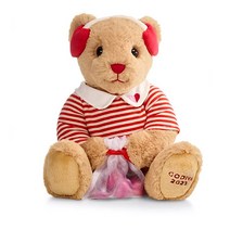 [발렌타인] 고디바 쇼콜라티에 년 발렌타인 데이 플러시 테디베어 고메 밀크와 다크 초콜릿 하트 8개 포함 u2013 어린이와 성인을 위한 사랑스러운 캔디 선물 리미티드 에디션