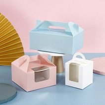 머핀 포장 박스 일회용 컵 케이크 케익 쿠키 상자 케이스 빵 에그타르트 마카롱 스콘 선물, 유니콘2구 + 50개