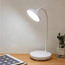 LED 스탠드 테이블 스터디 램프 LED 데스크 USB 충전식 3 모드 유연한 스탠드 터치 스위치 독서 공부 빛 밤, 03 white