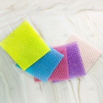 뽁뽁이 안전 봉투 하트 모양 에어캡 선물 포장 완충제 파스텔 포토카드 20X20cm 1P, B 퍼플