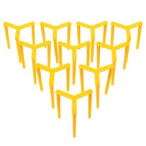 피자박스 배달 무지 용기 제작 종이박스 포장 플라스틱 베이킹 도구 컨테이너 피자 삼각대 스택 세이버 스탠드 책상 지지 프레임 보호 캐비닛 100 개, 4.Yellow