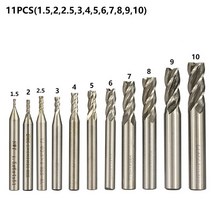 밀링작업대 드릴링머신 작업대 밀링선반 미니 XCAN HSS 밀링 커터 4 플루트 1.5-12mm CNC 라우터 비트 나선