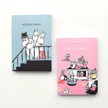 무민 메시지 입체 메모지(100매), 핑크