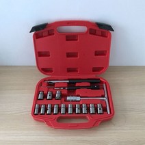 저렴한 디젤 인젝터 추출기 시트 및 카본 클리너 도구 범용 밀링 커터 세트 17 개, 01 red_01 17pcs