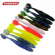 PROBEROS 탑쉐드 소프트베이트 쉐드 웜낚시 배스낚시 루어낚시 루어 소프트베이트 웜 쉐드 쉐드웜 버징웜 버징, 10개입 (색상믹스)