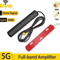 3g lte 인터넷 모뎀5G 풀 밴드 옴니 안테나 8dbi 증폭기 GSM 네트워크 신호 부스터 야외 DTU WiFi 라우터, 옵션02 Black TS9