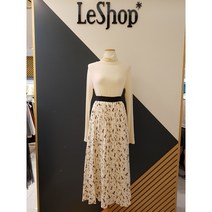 [르샵] (LA48SK050) 쉬폰 프린트 밴딩 스커트