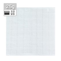 25 물수건(28x28cm 25g) 주방 업소 식당 면 물수건 다용도 순면 빨아쓰는 행주 걸레, 1개