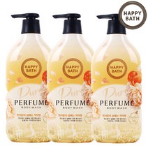 [해피유니몰] 2+1 해피바스 로맨틱 퍼퓸 바디워시 500g 바디클렌저, 작약향_3개