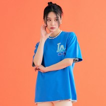 베이직 빅로고 반팔 티셔츠 LA Blue