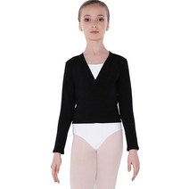 Wear Moi Serenade 여성용 면 엘라스탄 크로스 오버 탑 블랙 블랙., Large