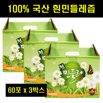 흰민들레차 흰민들레즙 포공영 하얀 흰꽃 민들레즙 포공영차 백민들레 엑기스 액기스 진액 60포 3박스