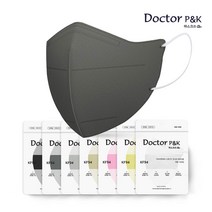 Dr.P&K 국산 KF94 컬러새부리형 대형마스크 슬림핏 2D 대형 데일리, 다크그레이, 1개, 100매입
