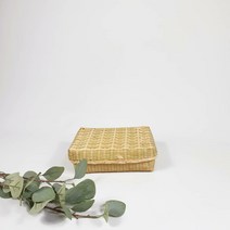 대나무 사각 바구니 대나무 도시락 보이차 통 곶감단지 떡 포장 수납바구니