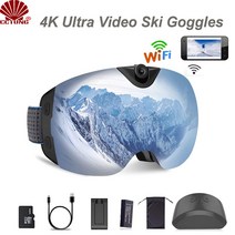 공연녹화슈퍼 100P 60fps 비디오 녹화 안티-안개 스노우 보드 UV400 보호 렌즈와 4K 울트라 비디오 스키-선, 01 No  TF