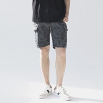 스타일 에스 스타일에스 ID 남자 빅사이즈 밀리터리 카고 밴딩 5부 반바지