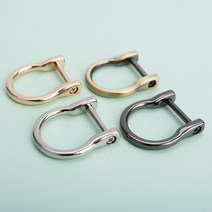 아유디 U링 유링 18mm 4color D링 디링 가방 부자재, (나사분리) 엔틱골드, 1개