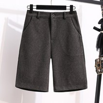 여성 겨울 모직 반바지 5부 데일리 빅사이즈 iht00