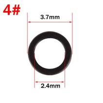 HYBOLAN 잉어 낚시 50pcs 라운드 커넥터 리그 링 낚시 태클 액세서리 2mm-5.3mm 퀵 체인지 매트 블랙 라운, 04 4