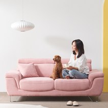 아로미가구 신디 아쿠아텍스 패브릭 3인용소파, 신디3인, 블라썸핑크