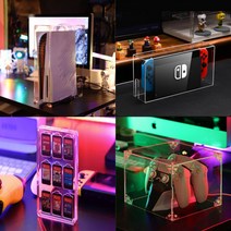 ps5 닌텐도스위치 듀얼센스커버 아크릴 덮개 투명 케이스 콘솔 먼지 플레이트 스탠드 파우치 보관함, ps5커버, 1개