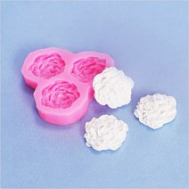 파스텔크래프트 A-187 *수제몰드*3구 카네이션7x6.5cm C-12-106