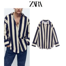 실크 드롭 스트라이프 ZARA 자라 여성 셔츠