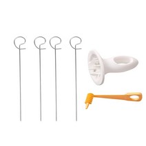 고기불판 가정용 솥뚜껑 기름안튀는 주물팬불판주방 액세서리 가제트 감자 바베큐 꼬치 캠핑 칩 메이커 슬, 01 1Set