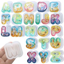 [pp 시트 첨부]실리콘 몰드 알파벳 레진 몰드 샤카샤카 (개별 타입)