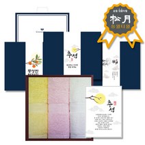 송월 추석 선물 수건세트 AB 프라임 3매 (띠지+감사장+쇼핑백 증정), 명절01, 골고루1세트