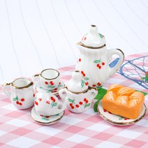 파스텔크래프트 미니어처 도자기 앵두 찻잔 15종 세트 Z-01-634