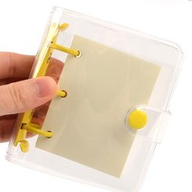 오더고 미니 교환일기 다이어리케이스 속지포함(60매) 투명 미니 링바인더 케이스, 색상, 그린