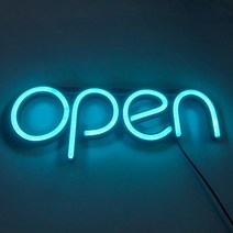 [SYG] LED 네온사인 OPEN 오픈 카페 가게 개업간판 네온보드 전광판 영업중, 반짝타입, 화이트