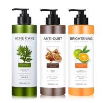 샤워메이트 기능성 바디워시 사철쑥/청귤/블랙슈거 500g 2개, 바디워시 2개(블랙슈거+아크네)