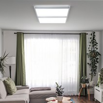 [딱몰] 국내생산 LED 투라인 거실등 100W KS인증 주광색, 신청안함