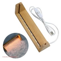 아크릴선반진열장나무 LED 디스플레이 USB 케이블 U 형 프레임 스탠드 아크릴, 02 A warm light_02 6 inches